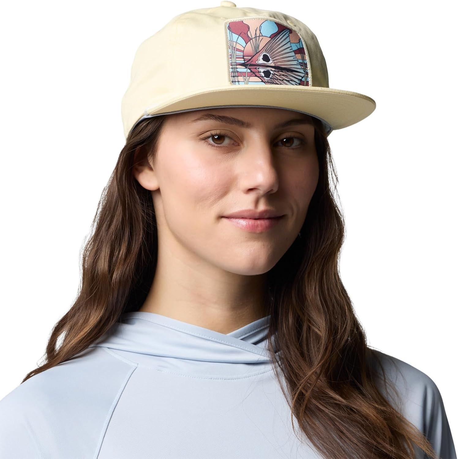 imageColumbia UnisexAdult PFG Back Tack Snap BackLemon WashRedfish Shine
