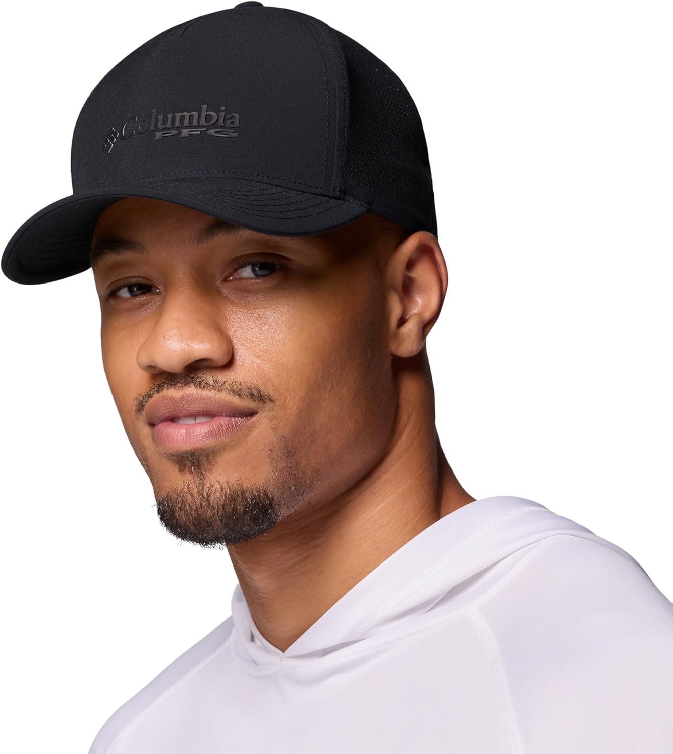 imageColumbia UnisexAdult PFG Elite 3D Stretch Snap BackBlackSquare Logo