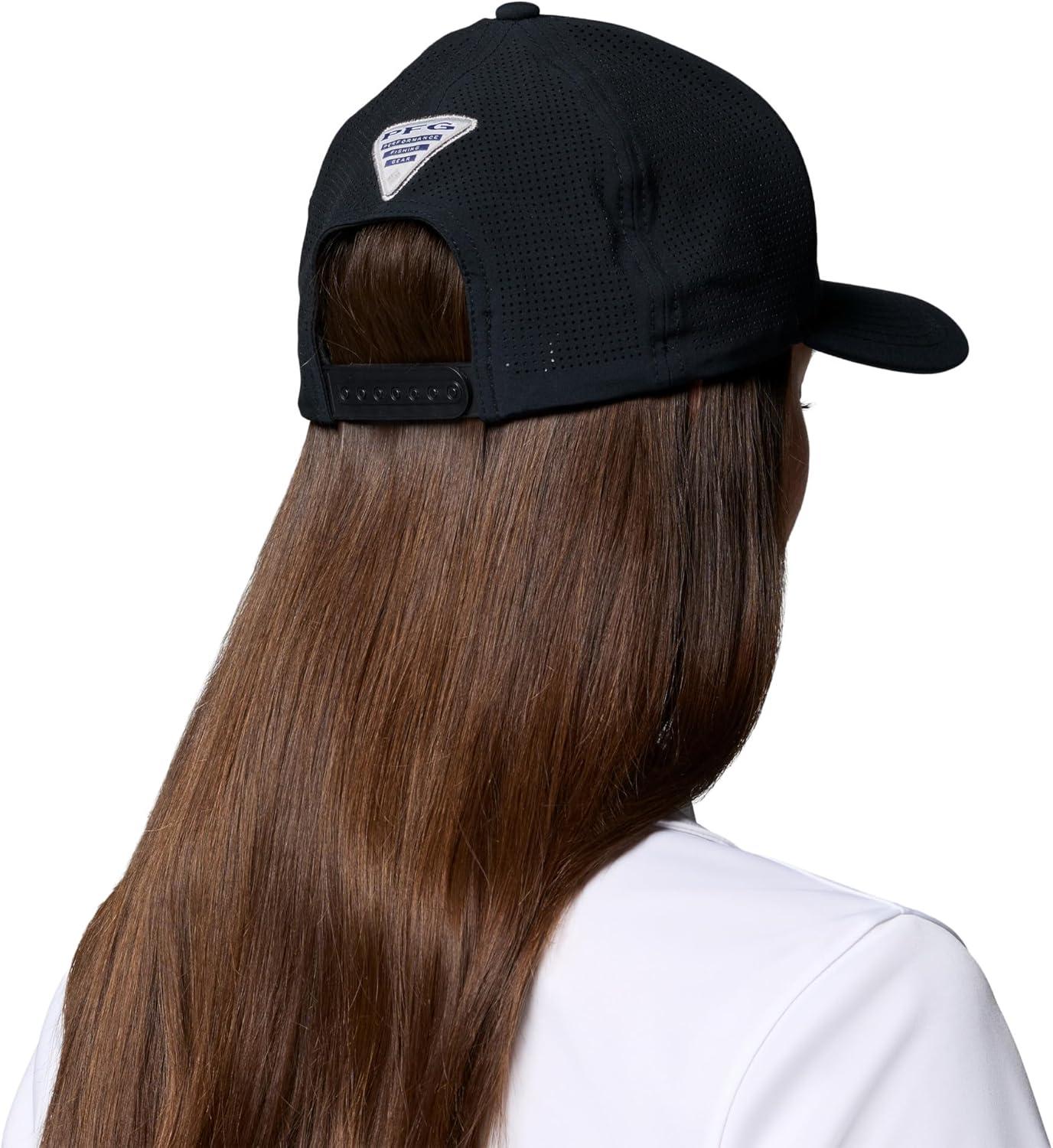 imageColumbia UnisexAdult PFG Elite 3D Stretch Snap BackBlackSquare Logo