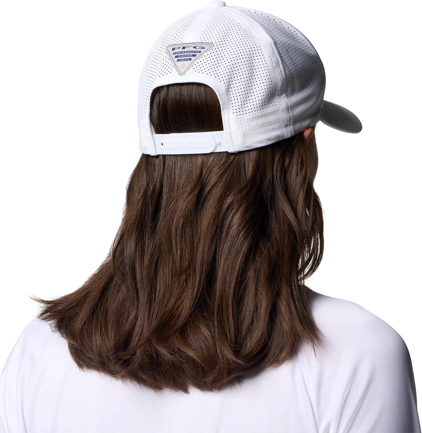 imageColumbia UnisexAdult PFG Elite 3D Stretch Snap BackWhitePfg Breakline Fl