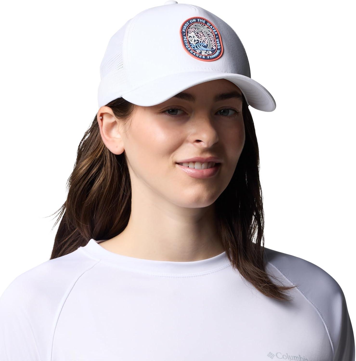 imageColumbia UnisexAdult PFG Elite 3D Stretch Snap BackWhitePfg Breakline Fl