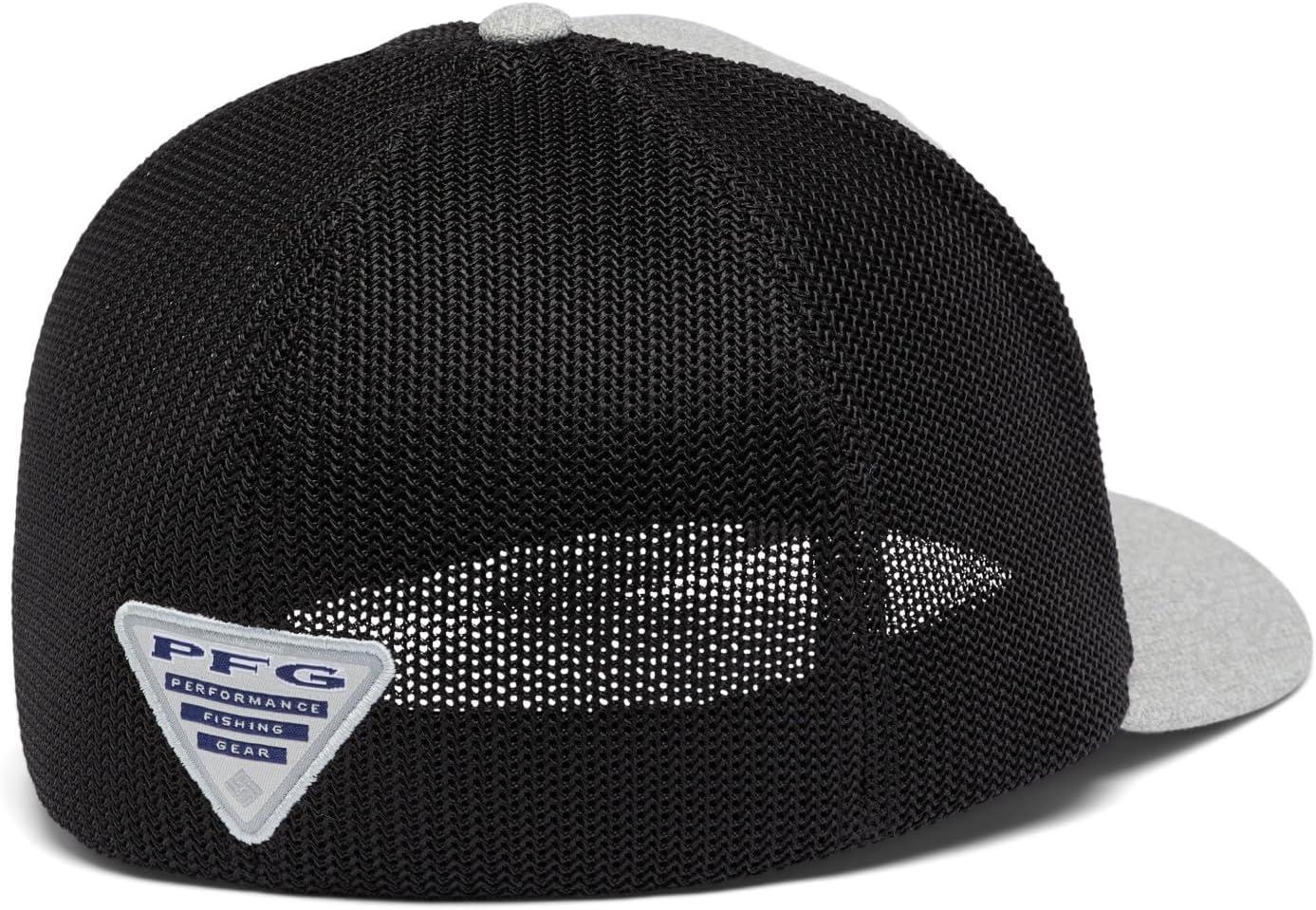 imageColumbia UnisexAdult PFG Leather Fish Flag Mesh Ball CapCapCool Grey HeatherBlack