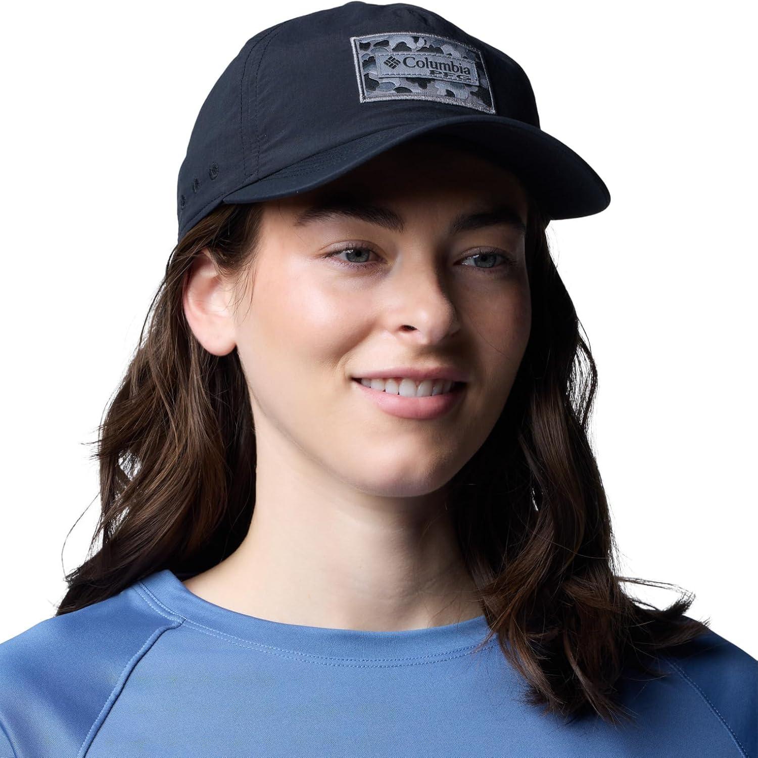 imageColumbia UnisexAdult PFG Lost Waters Snap BackBlackDuck Camo Patch