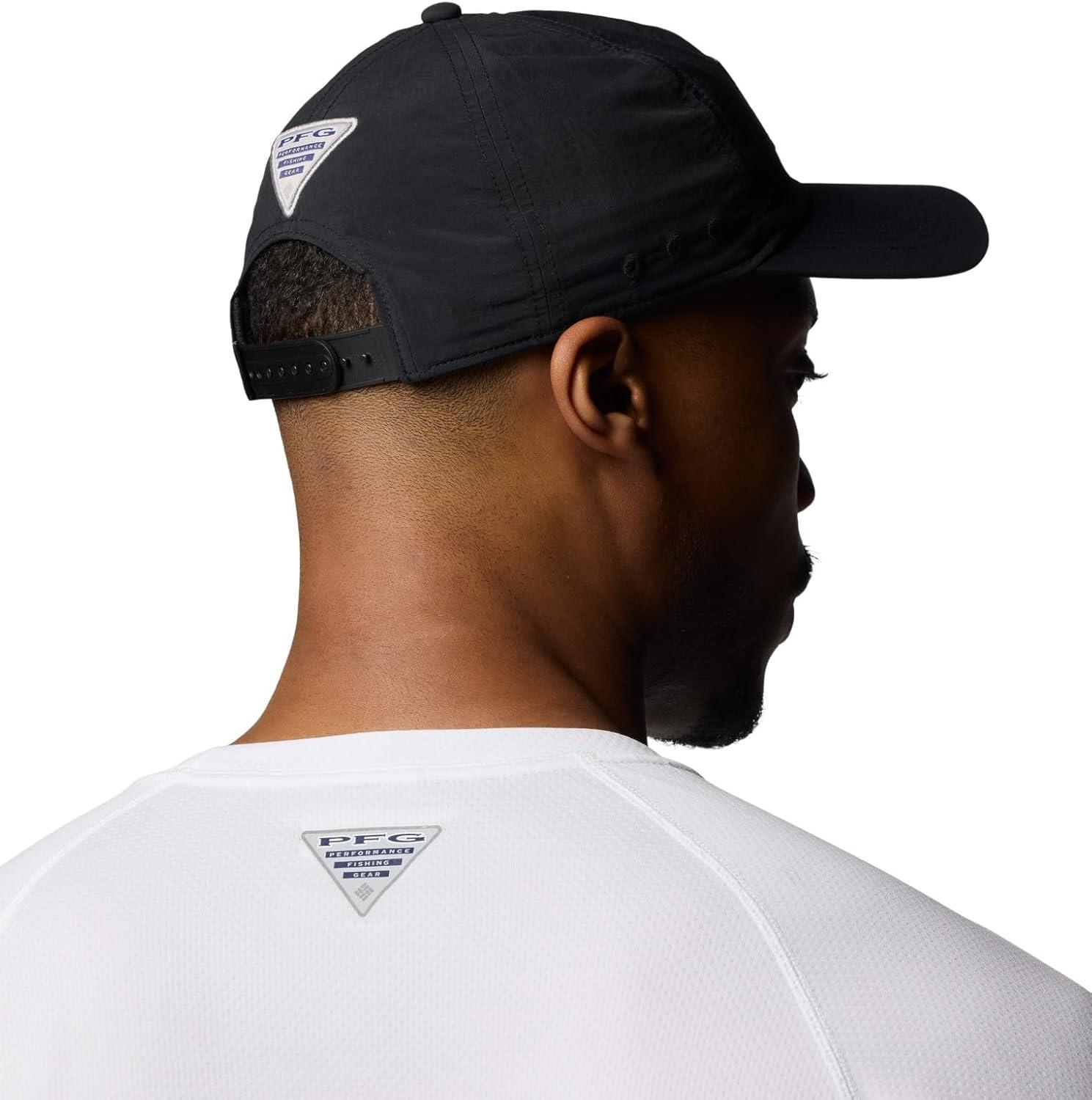 imageColumbia UnisexAdult PFG Lost Waters Snap BackBlackDuck Camo Patch