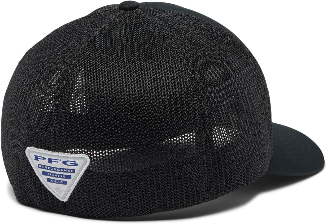 imageColumbia UnisexAdult PFG Patch Mesh Ball CapBlackBlackTrout