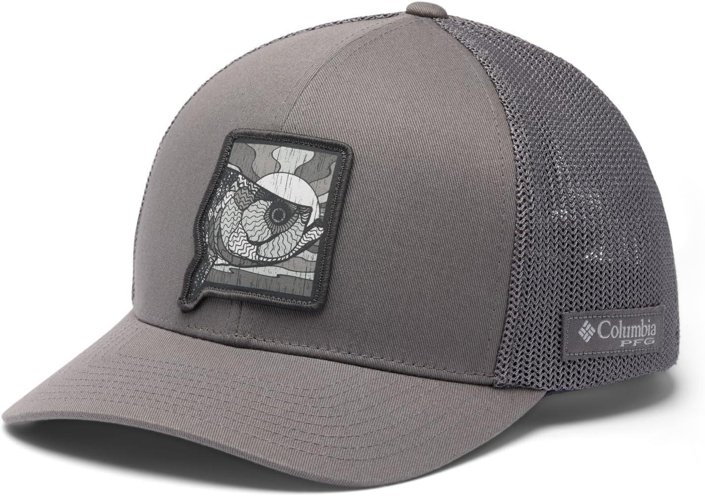 imageColumbia UnisexAdult PFG Patch Mesh Ball CapCity GreySunset Fish