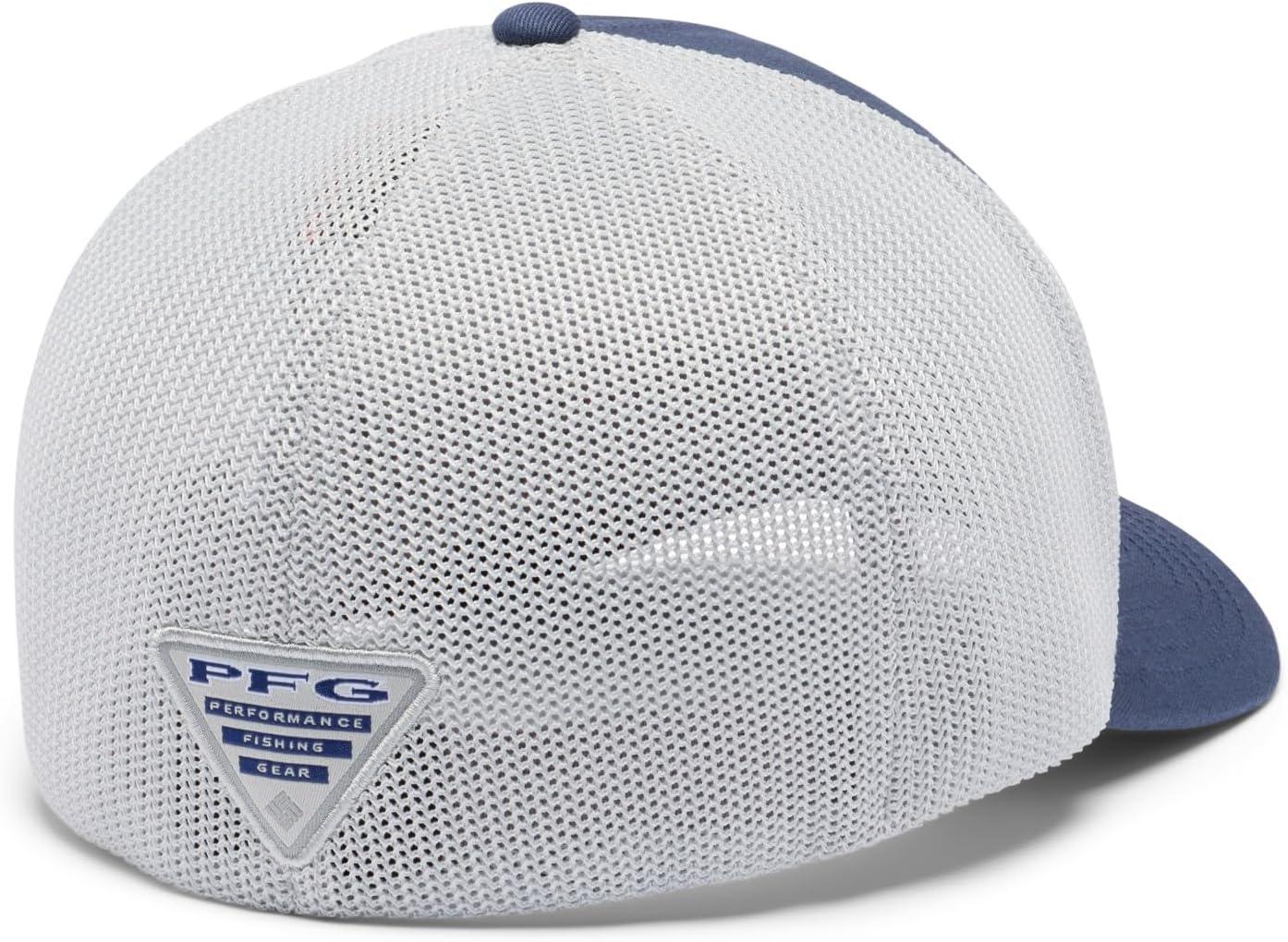 imageColumbia UnisexAdult PFG Patch Mesh Ball CapNocturnalCool GreyBig Badge Tuna
