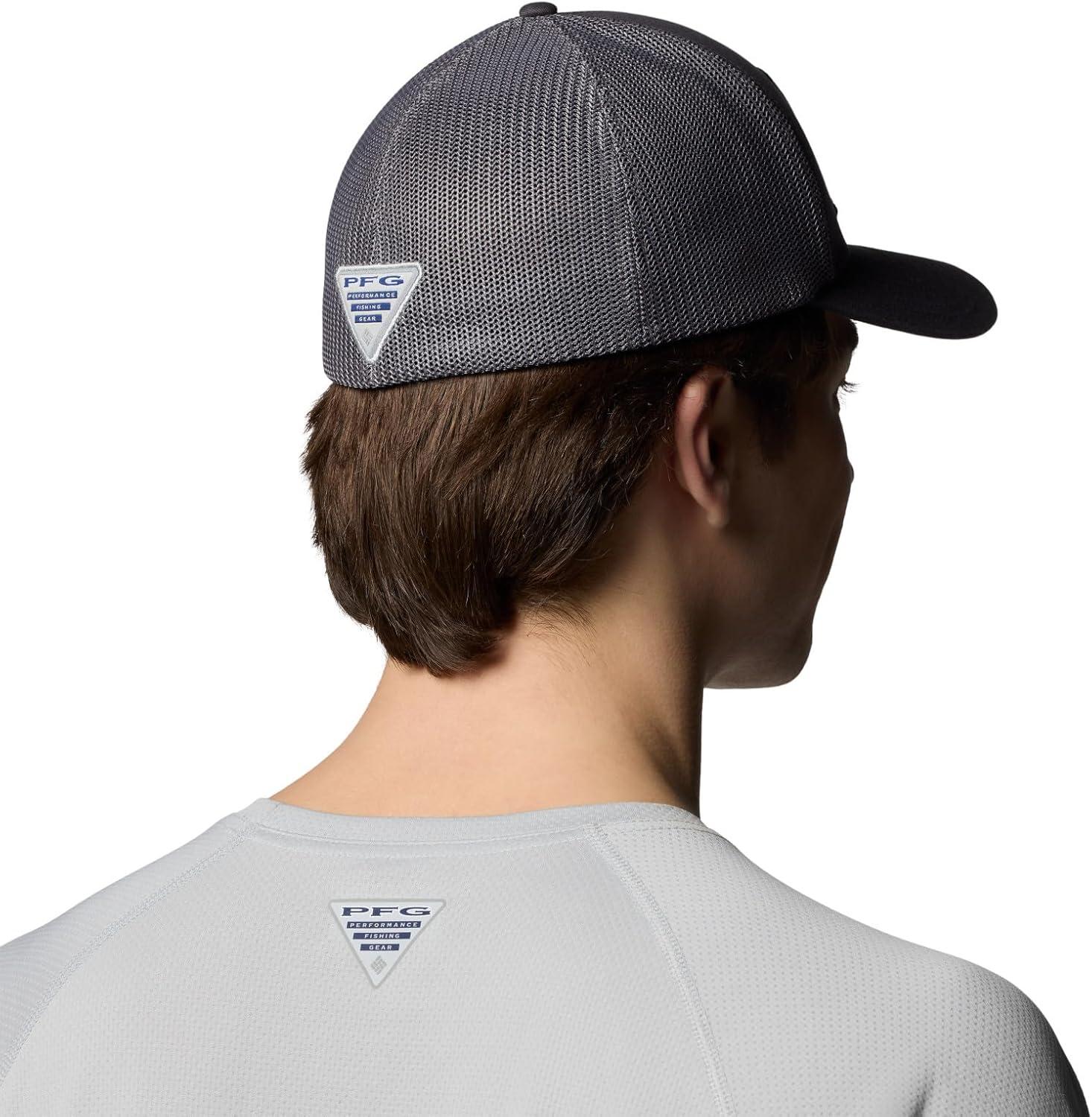 imageColumbia UnisexAdult PFG Patch Mesh Ball CapSharkCity GreyRedfish Shine
