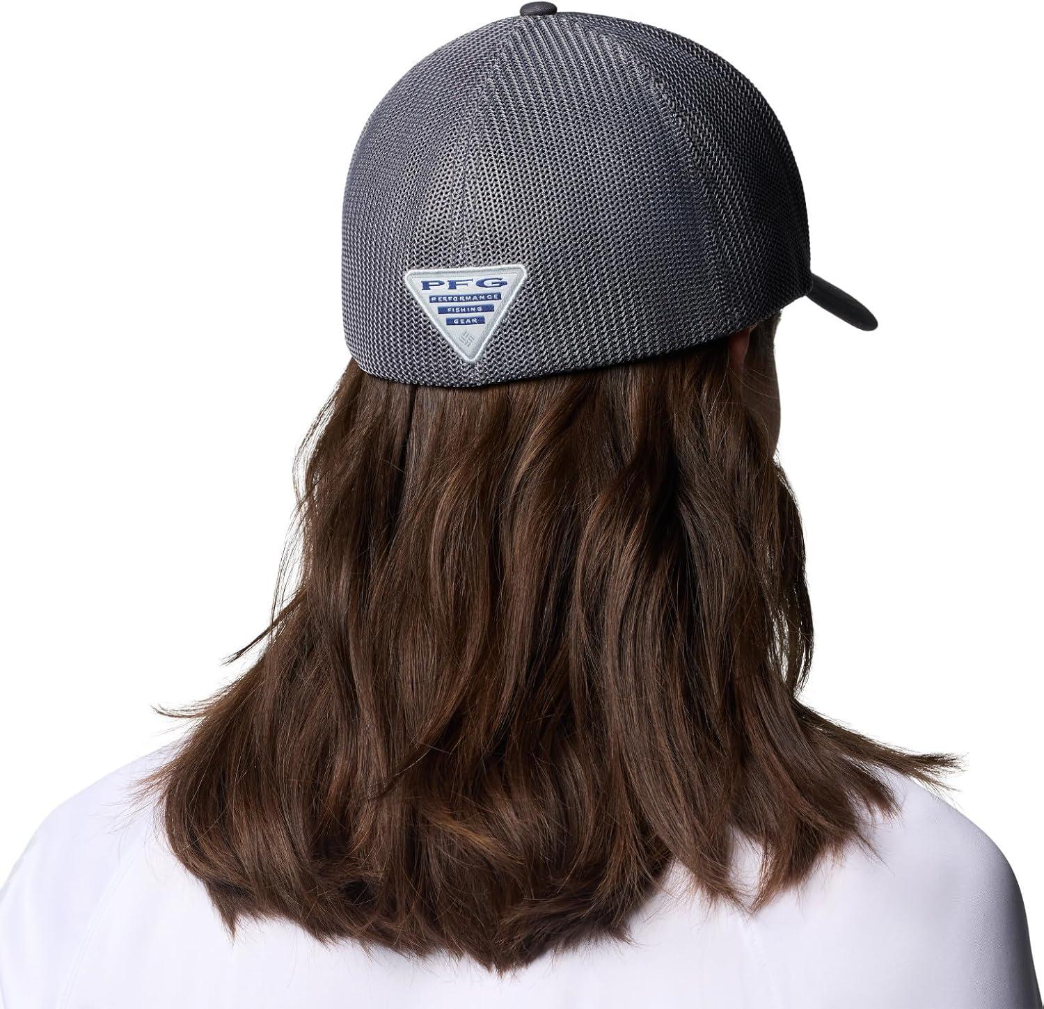 imageColumbia UnisexAdult PFG Patch Mesh Ball CapSharkCity GreyRedfish Shine