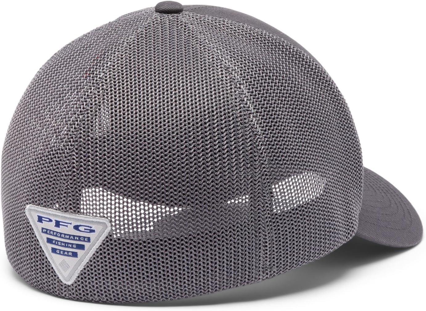 imageColumbia UnisexAdult PFG Patch Mesh Ball CapSharkCity GreyRedfish Shine