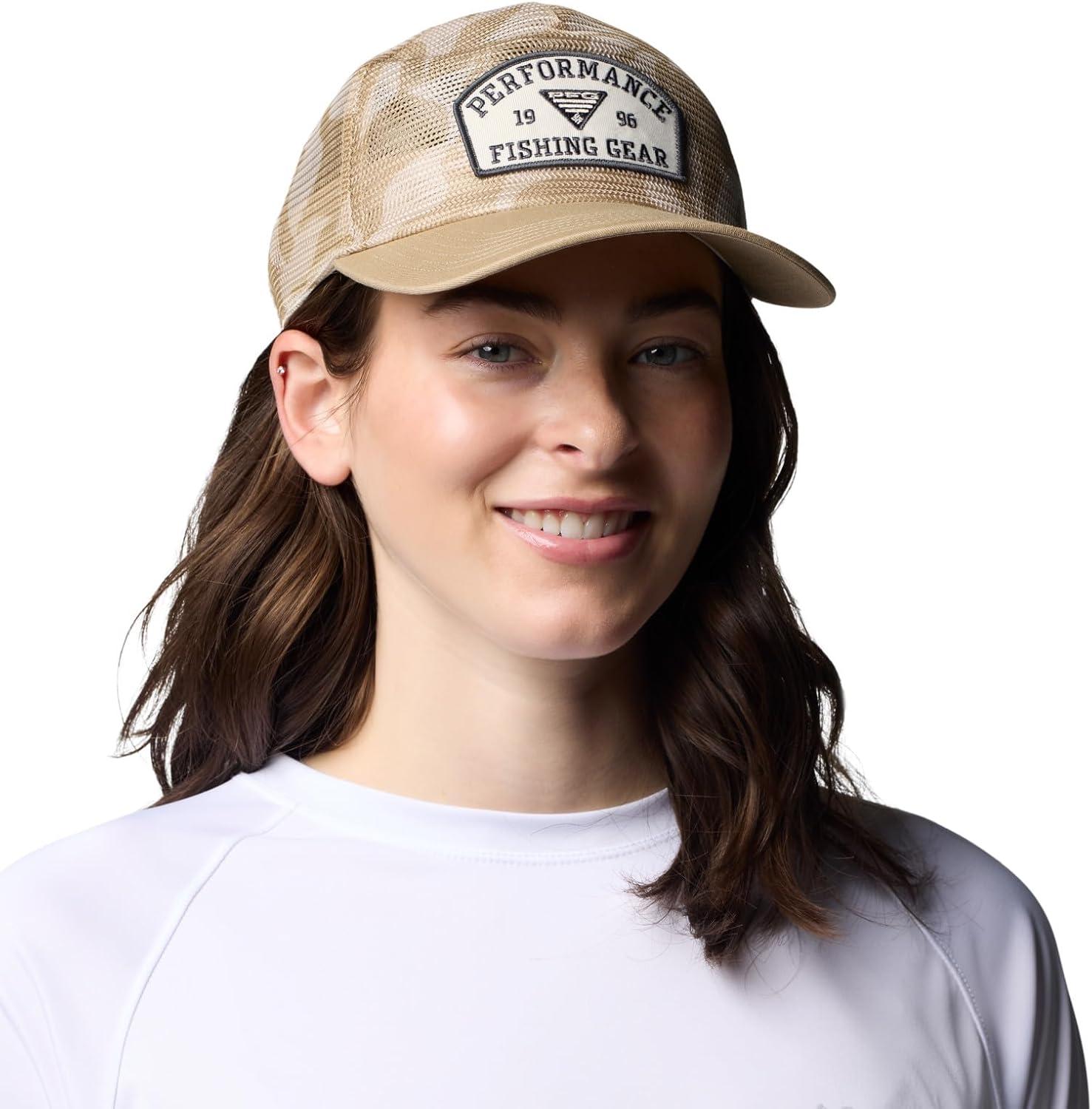 imageColumbia UnisexAdult PFG Tie Down Mesh Snap BackBeach Broadleaf