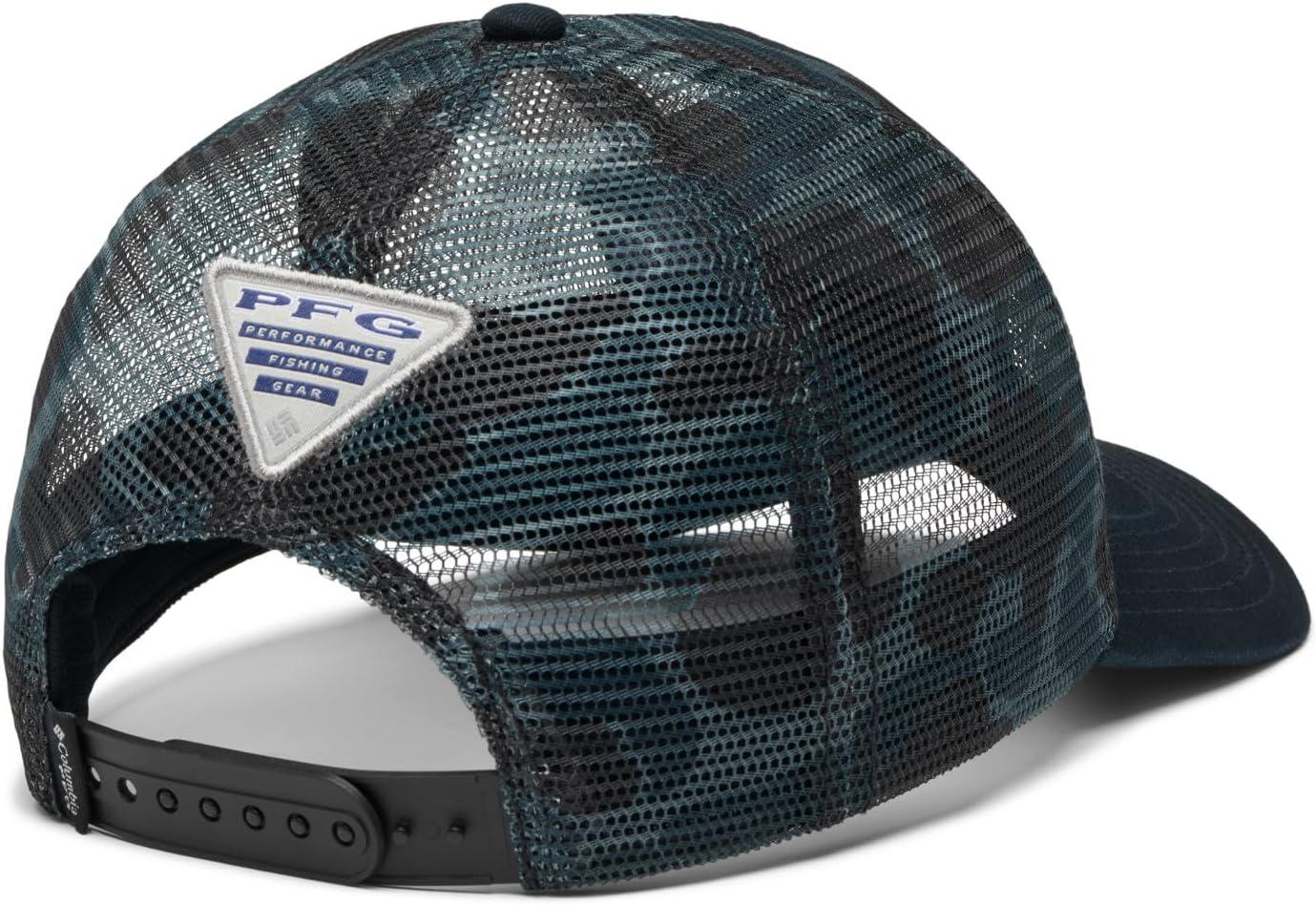 imageColumbia UnisexAdult PFG Tie Down Mesh Snap BackBlack Duck CamoBlack