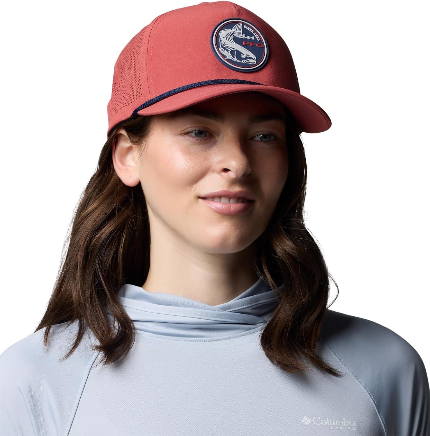 imageColumbia UnisexAdult Tidal Pursuit 3D Stretch Snap BackDusty CrimsonFish Circle Red Fish
