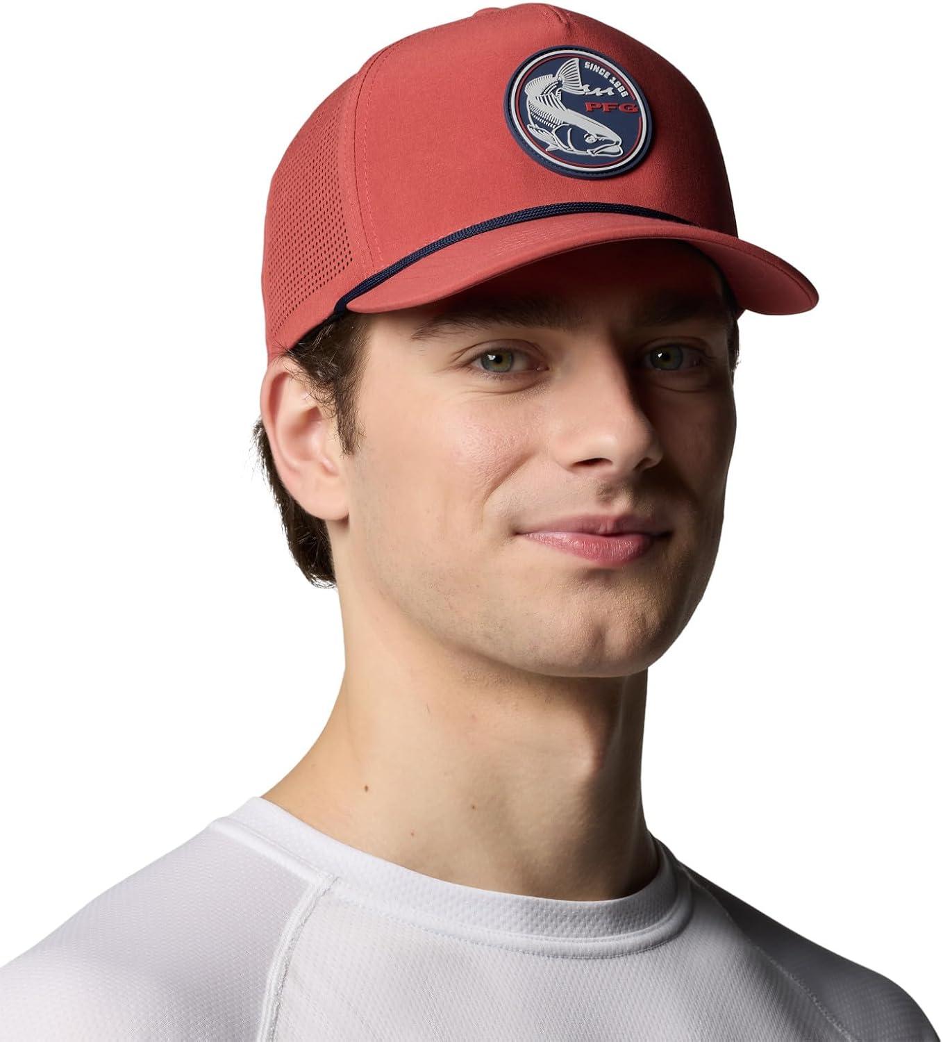 imageColumbia UnisexAdult Tidal Pursuit 3D Stretch Snap BackDusty CrimsonFish Circle Red Fish