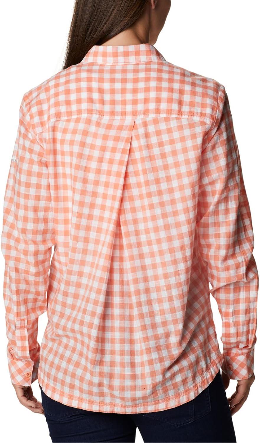 imageColumbia Womens Camp Henry Iii Ls ShirtCoral Reef Gingham