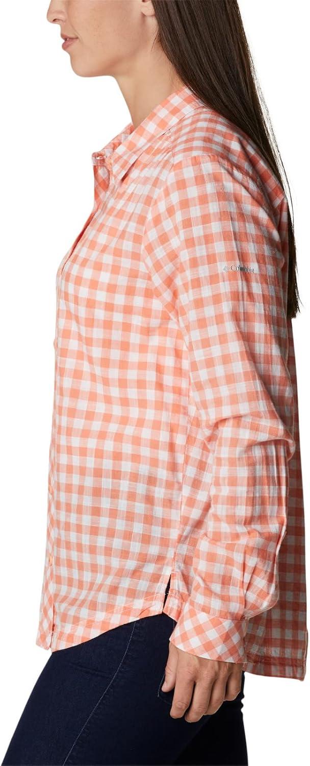 imageColumbia Womens Camp Henry Iii Ls ShirtCoral Reef Gingham