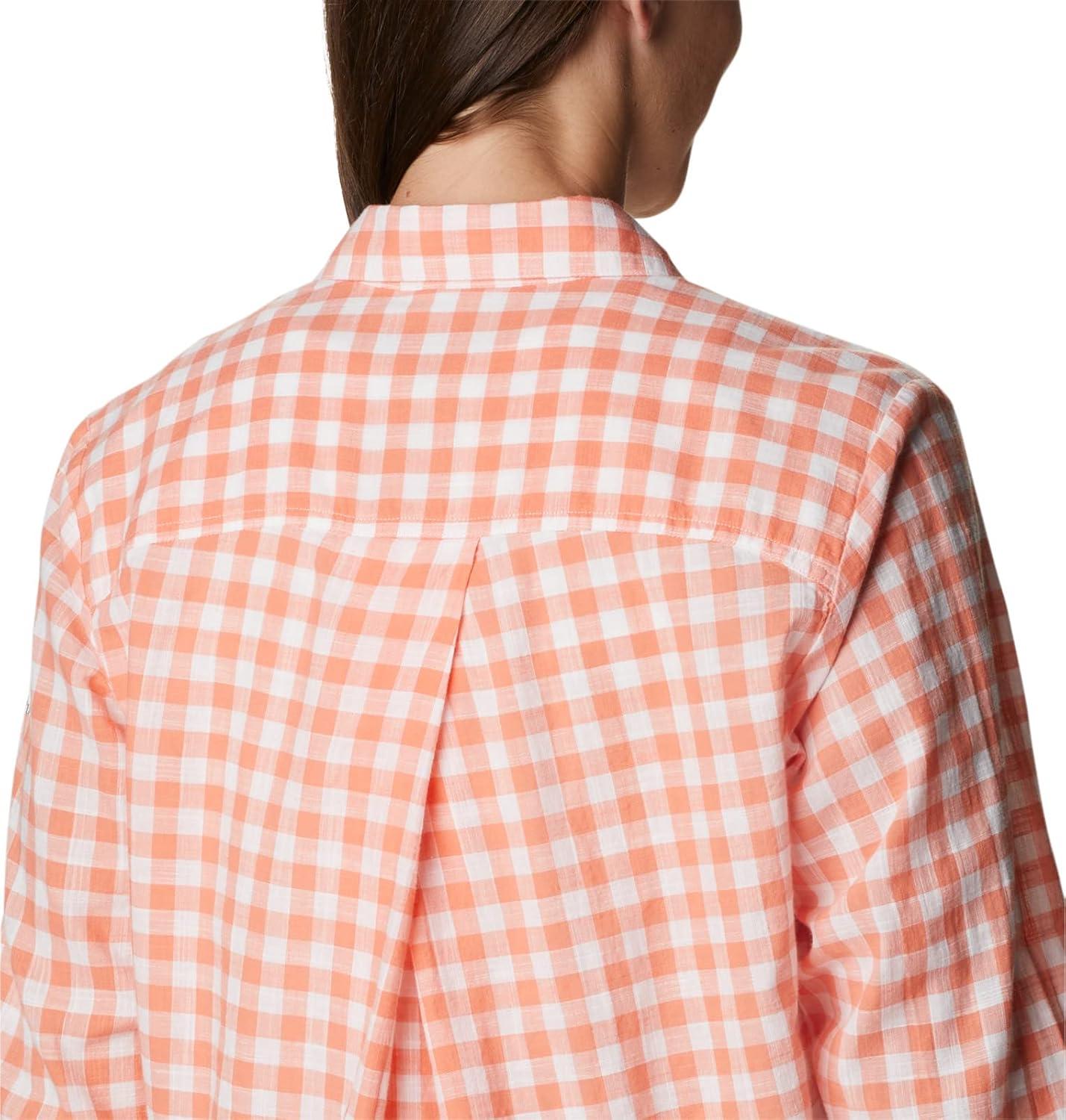 imageColumbia Womens Camp Henry Iii Ls ShirtCoral Reef Gingham