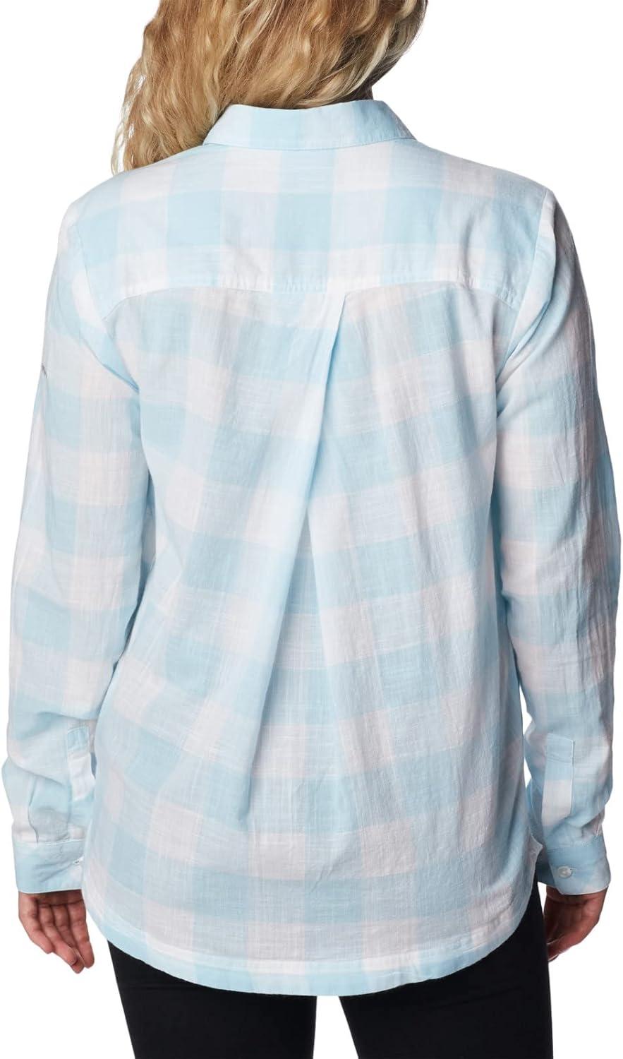 imageColumbia Womens Camp Henry Iii Ls ShirtSpring BlueBuffalo Check