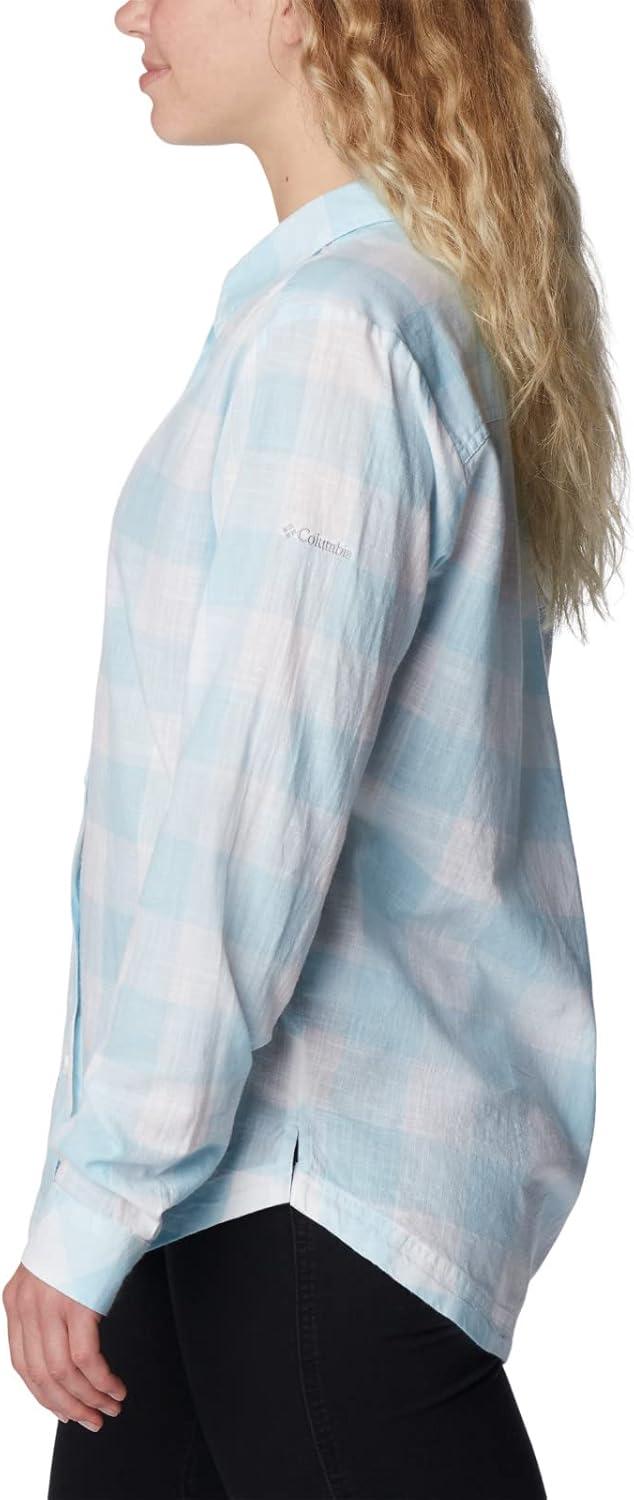 imageColumbia Womens Camp Henry Iii Ls ShirtSpring BlueBuffalo Check