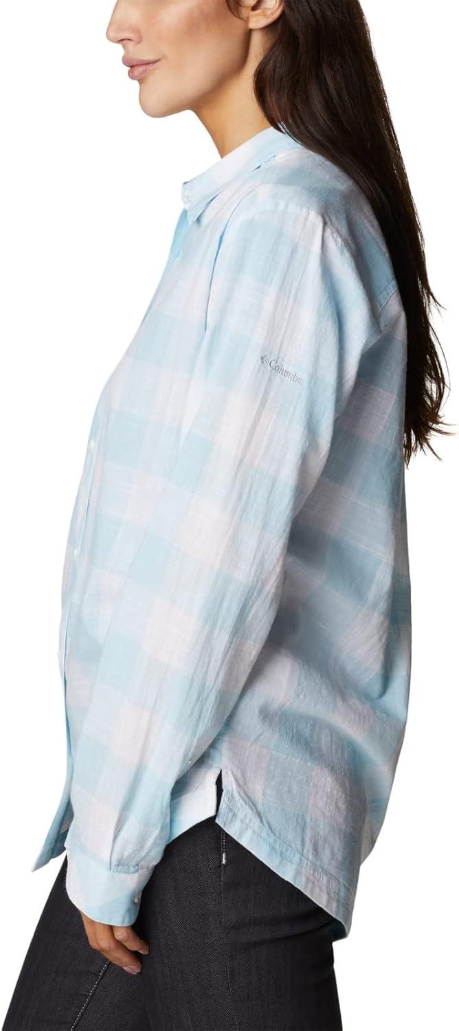 imageColumbia Womens Camp Henry Iii Ls ShirtSpring BlueBuffalo Check