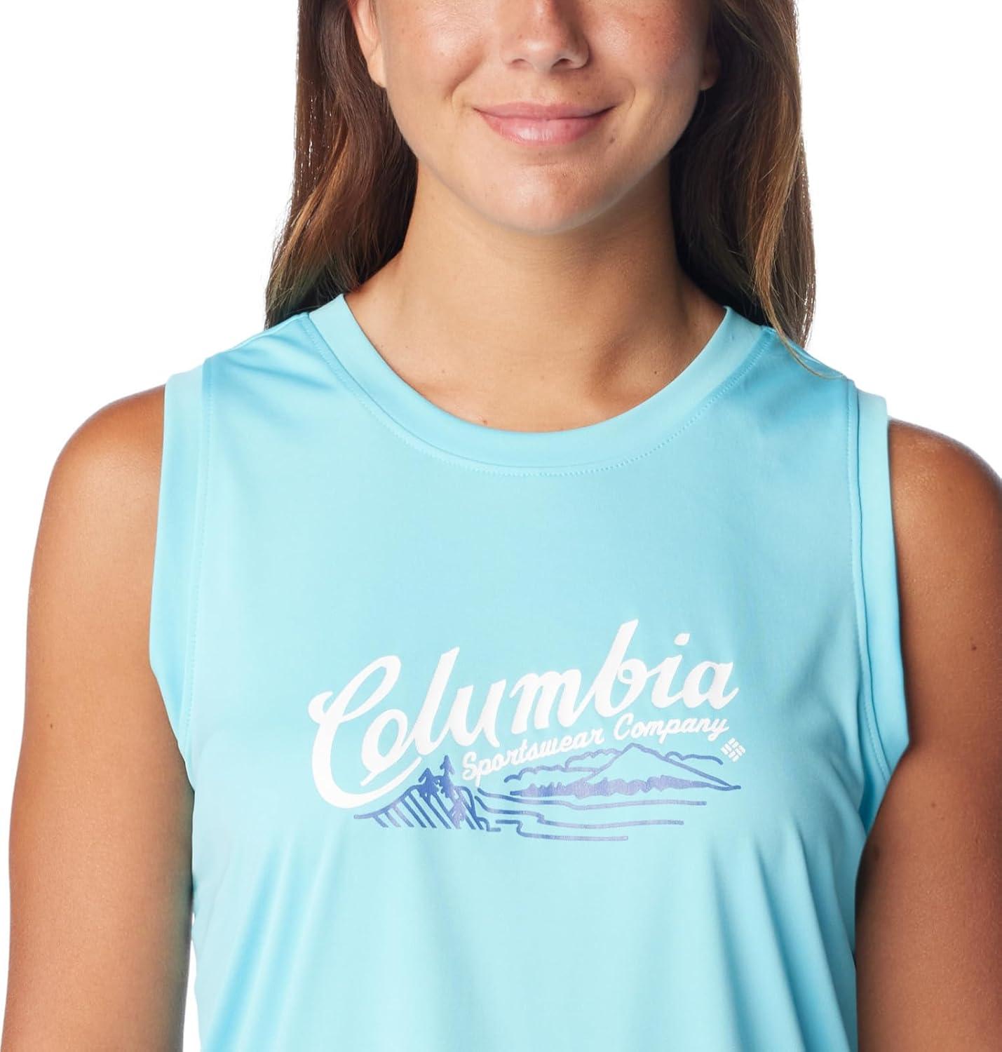 imageColumbia Womens Fork Stream Graphic TankAquamarineSimply Scripted Three