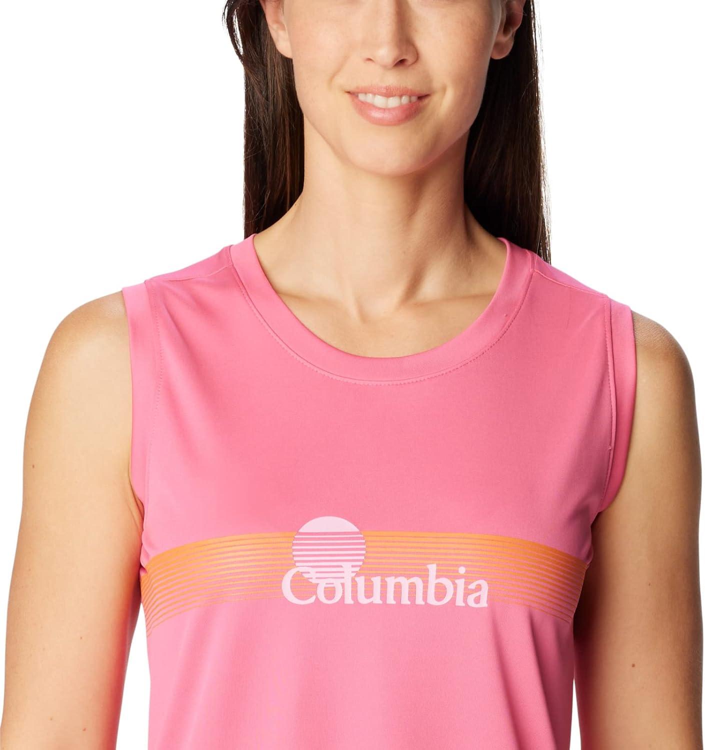 imageColumbia Womens Fork Stream Graphic TankWild GeraniumInverted Band Graphic