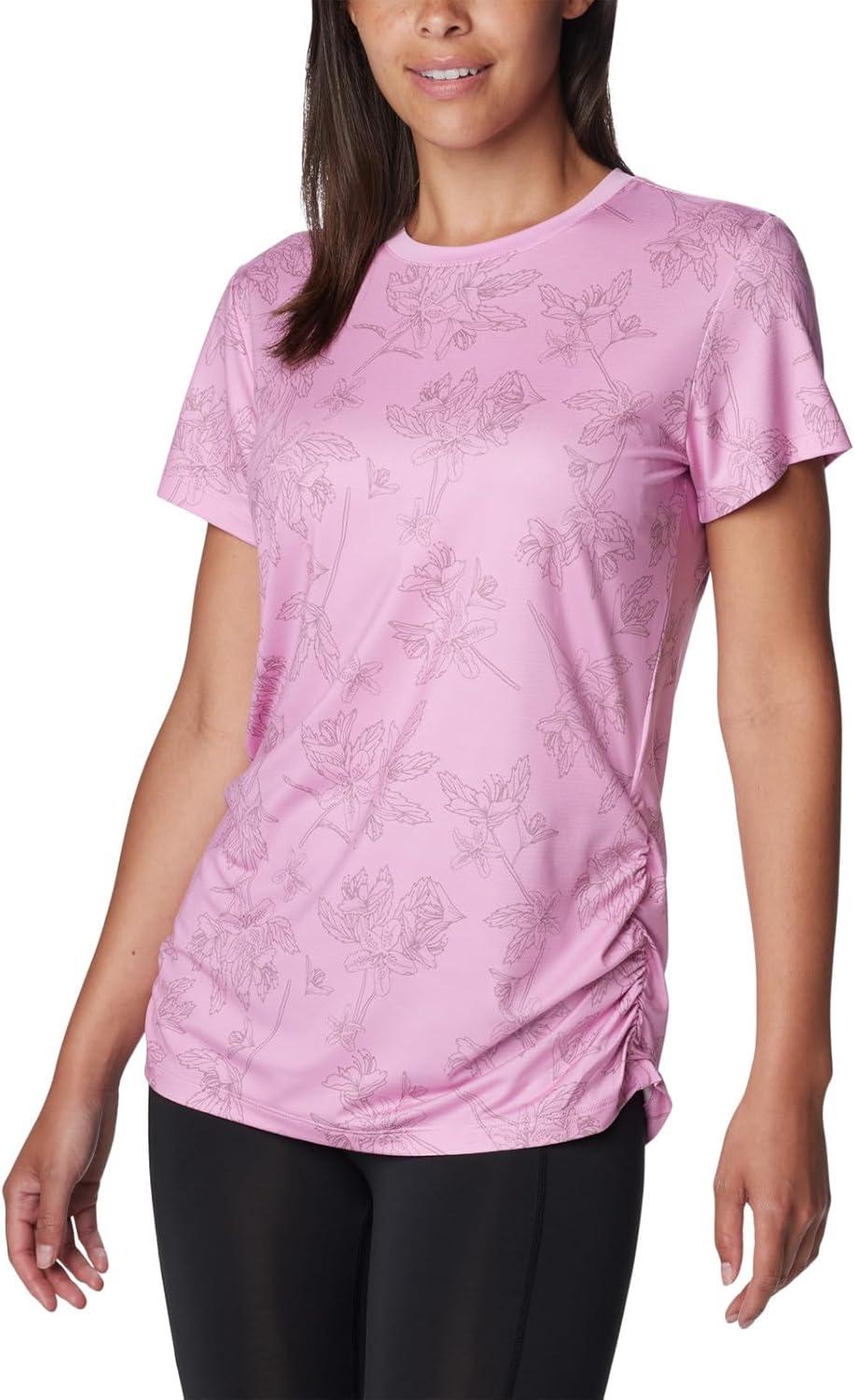 imageColumbia Womens Leslie Falls Short SleeveCosmos Tigerlines Tonal