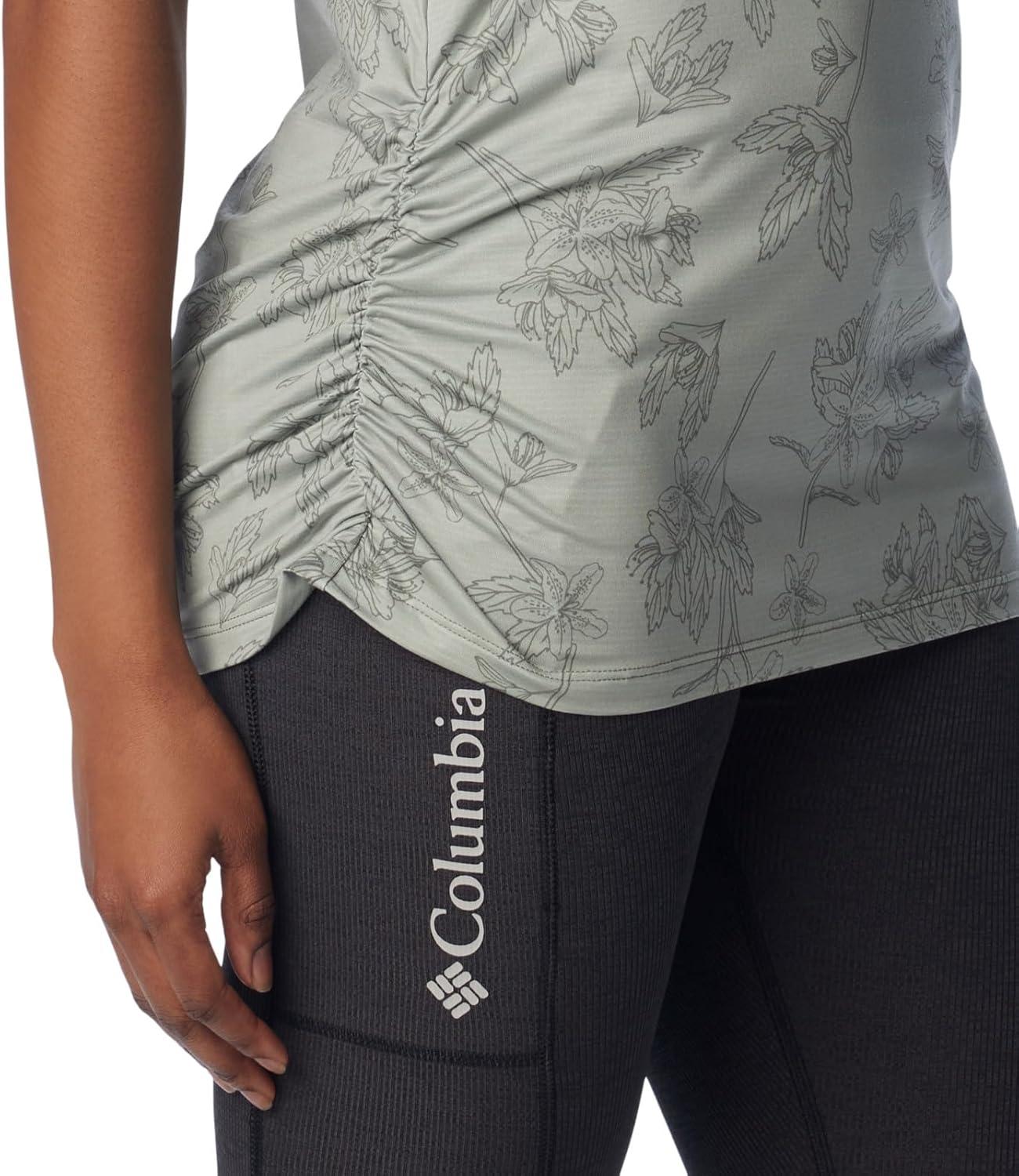 imageColumbia Womens Leslie Falls Short SleeveSafari Tigerlines Tonal