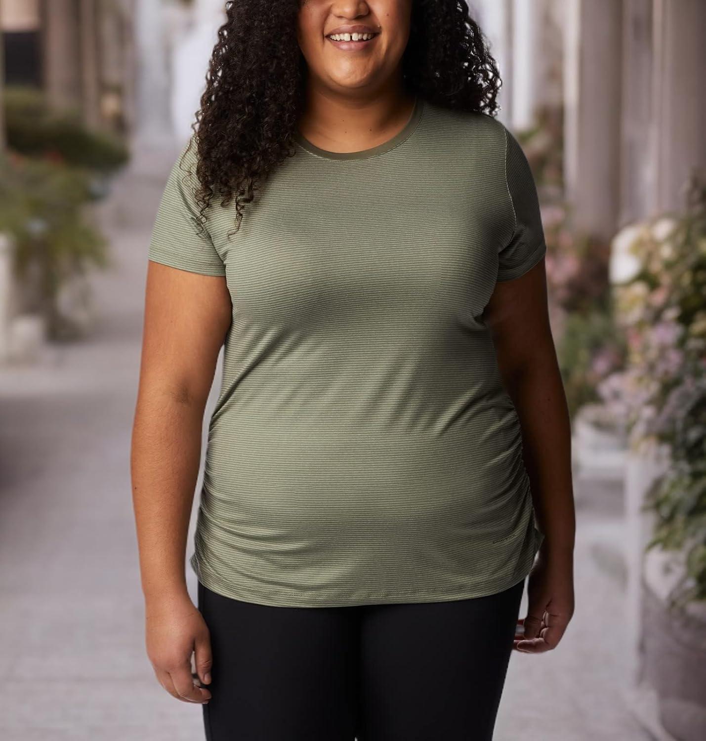 imageColumbia Womens Leslie Falls Short SleeveStone Green