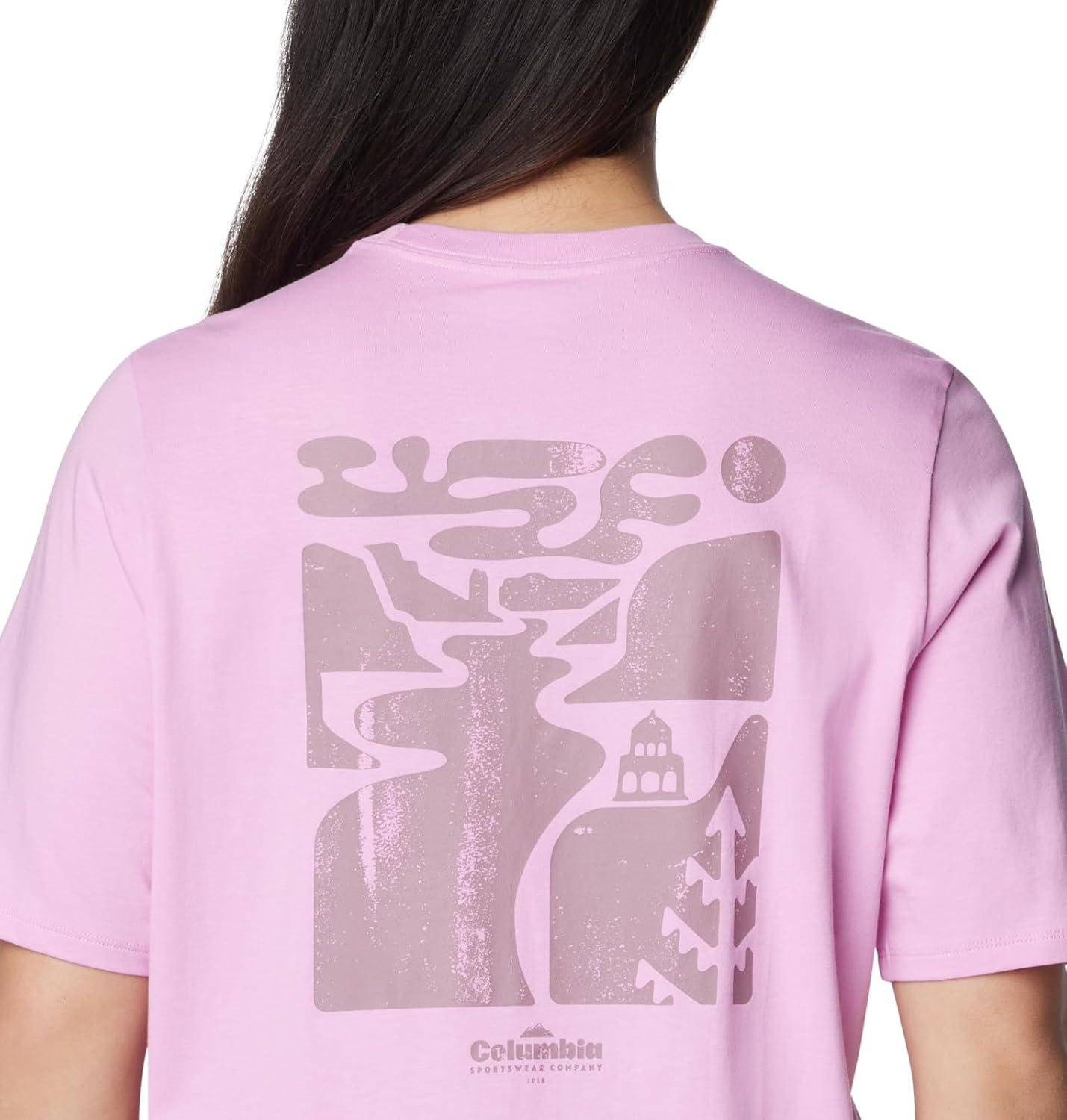 imageColumbia Womens North Cascades Graphic Short Sleeve TeeCosmosSimple Gorge