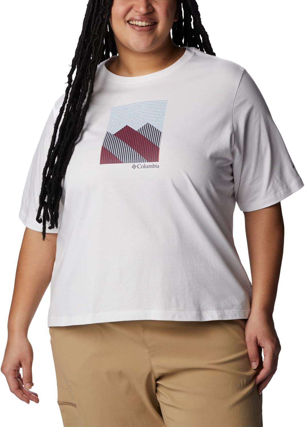imageColumbia Womens North Cascades Graphic Short Sleeve TeeWhiteStarry Peaks Graphic