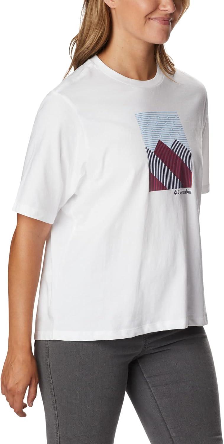 imageColumbia Womens North Cascades Graphic Short Sleeve TeeWhiteStarry Peaks Graphic