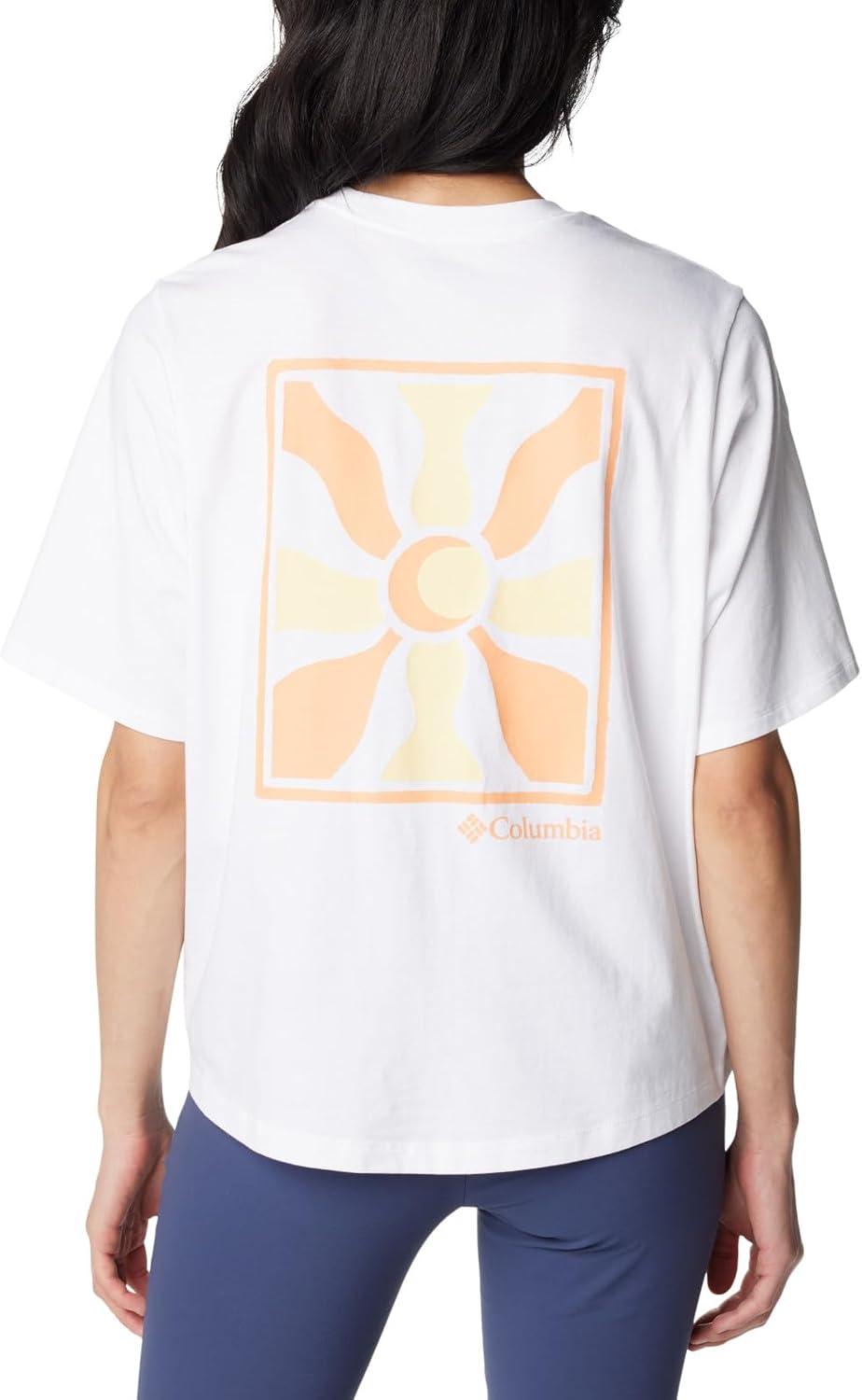 imageColumbia Womens North Cascades Graphic Short Sleeve TeeWhiteWavy Rays