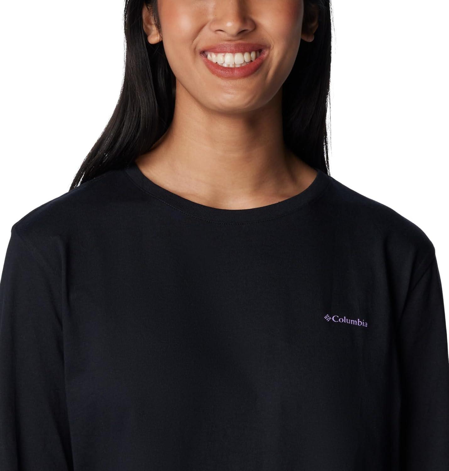 imageColumbia Womens North Cascades Long Sleeve TeeBlack Gumdrop Gem Columbia