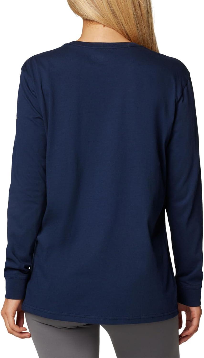 imageColumbia Womens North Cascades Long Sleeve TeeCollegiate NavyDimensional Gem Omblur