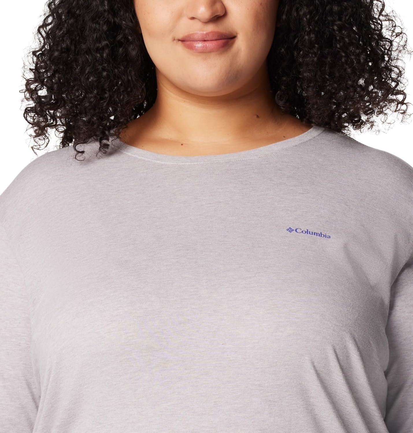 imageColumbia Womens North Cascades Long Sleeve TeeColumbia Grey HeatherLinear Drifts