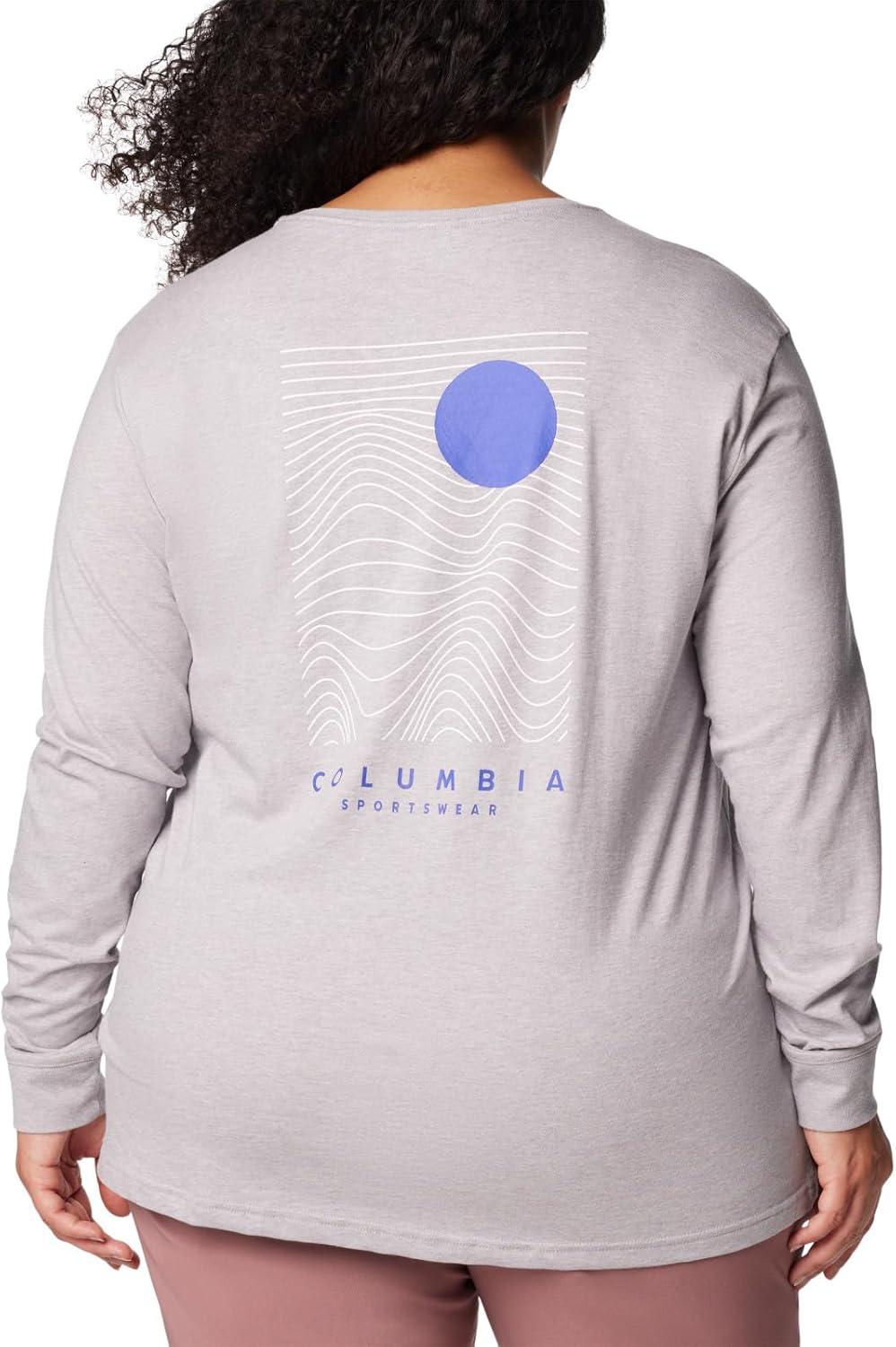 imageColumbia Womens North Cascades Long Sleeve TeeColumbia Grey HeatherLinear Drifts