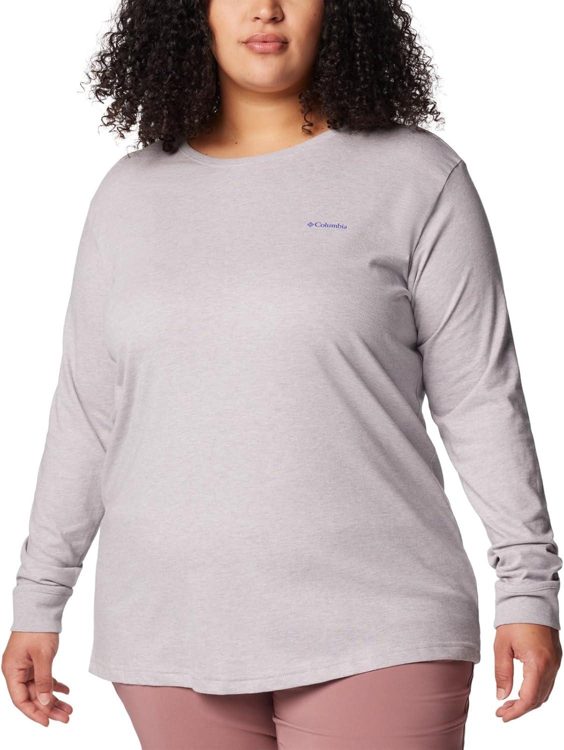 imageColumbia Womens North Cascades Long Sleeve TeeColumbia Grey HeatherLinear Drifts