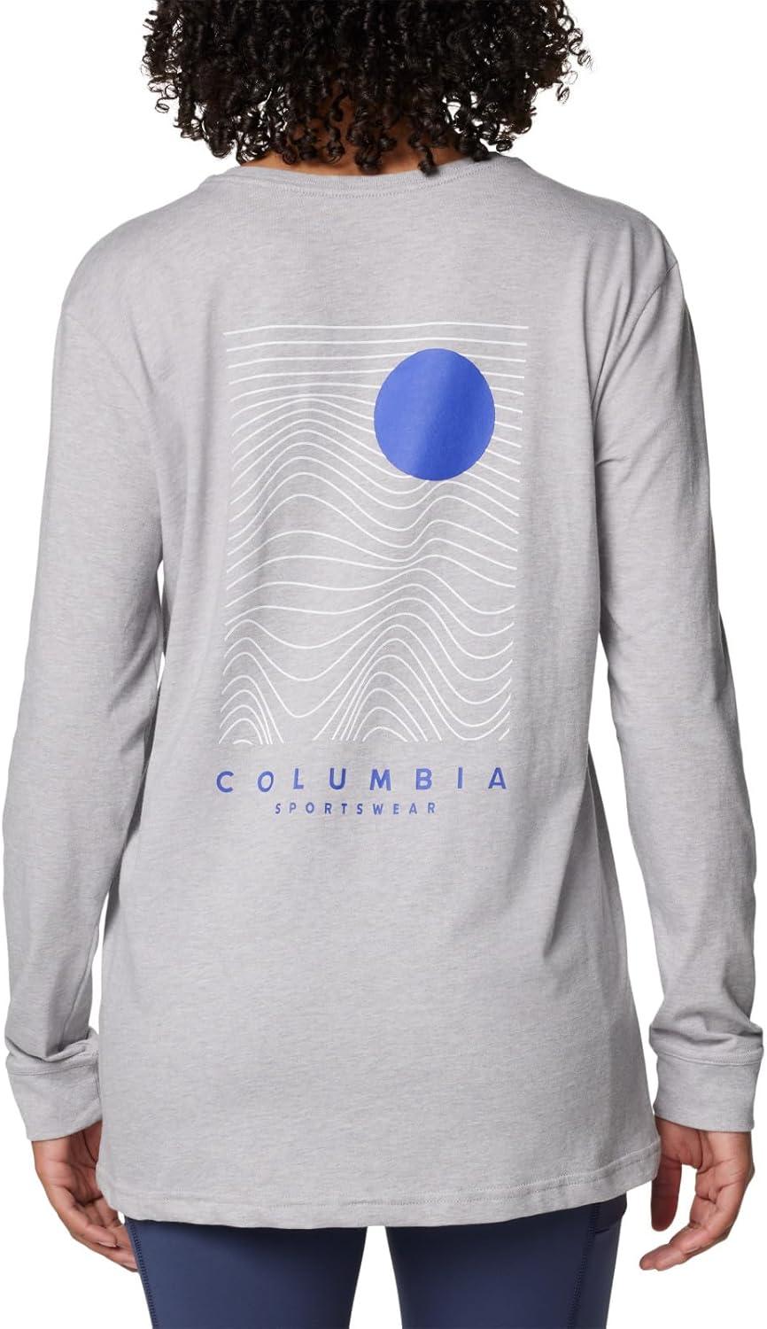 imageColumbia Womens North Cascades Long Sleeve TeeColumbia Grey HeatherLinear Drifts