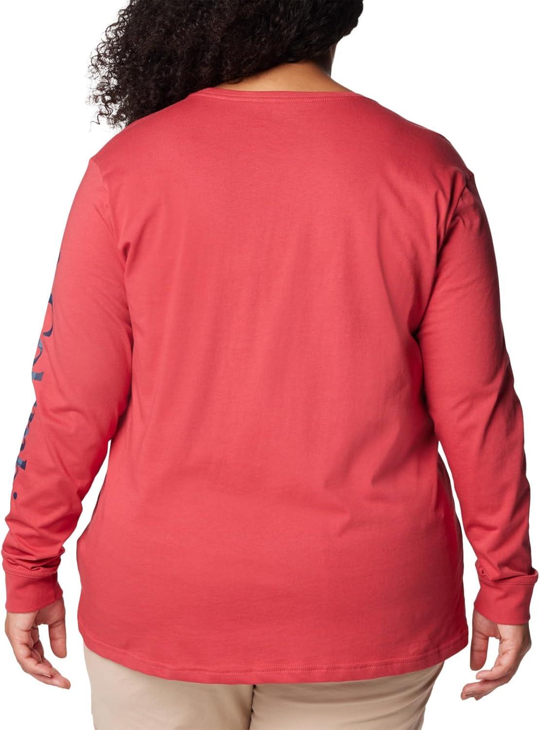 imageColumbia Womens North Cascades Long Sleeve TeeDaredevilCsc Sleeve Logo Omblur