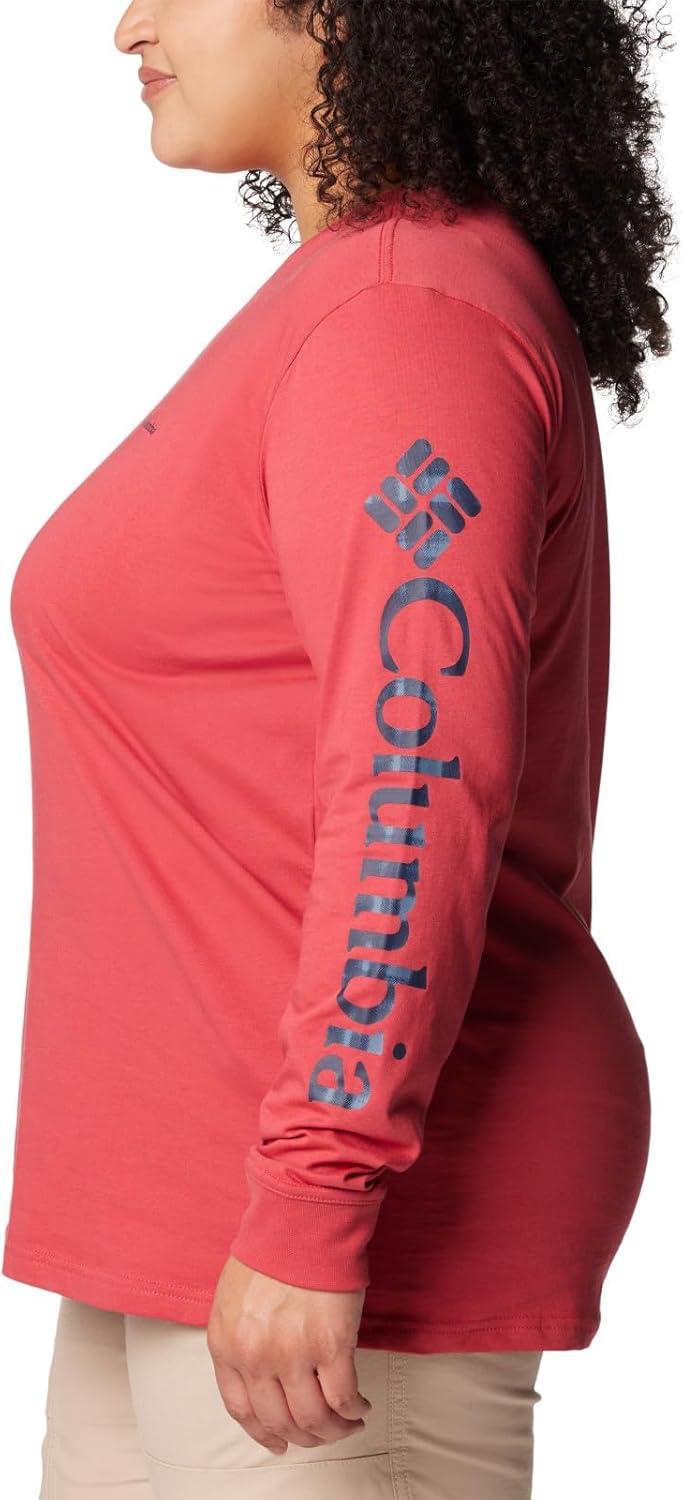 imageColumbia Womens North Cascades Long Sleeve TeeDaredevilCsc Sleeve Logo Omblur