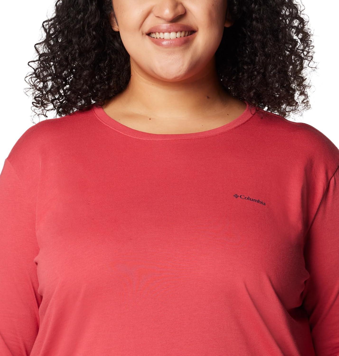 imageColumbia Womens North Cascades Long Sleeve TeeDaredevilCsc Sleeve Logo Omblur