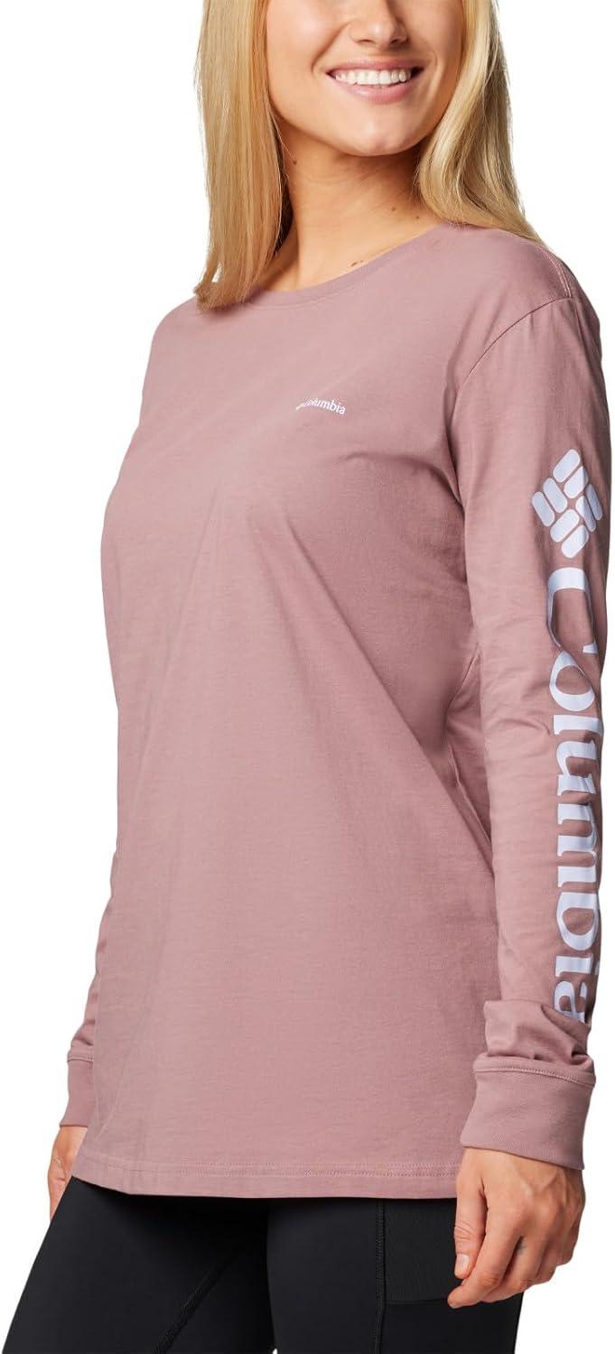 imageColumbia Womens North Cascades Long Sleeve TeeFigCsc Sleeve Logo