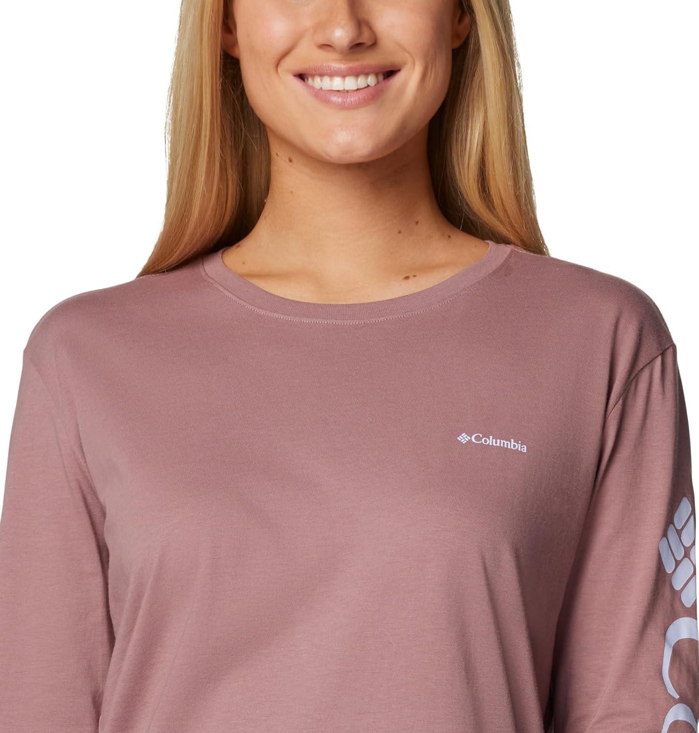 imageColumbia Womens North Cascades Long Sleeve TeeFigCsc Sleeve Logo