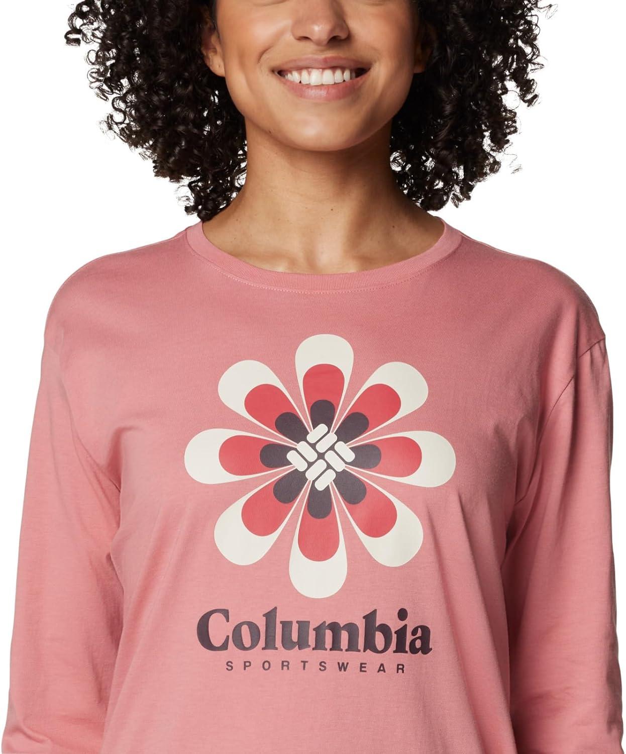 imageColumbia Womens North Cascades Long Sleeve TeePink AgaveFloral Groove