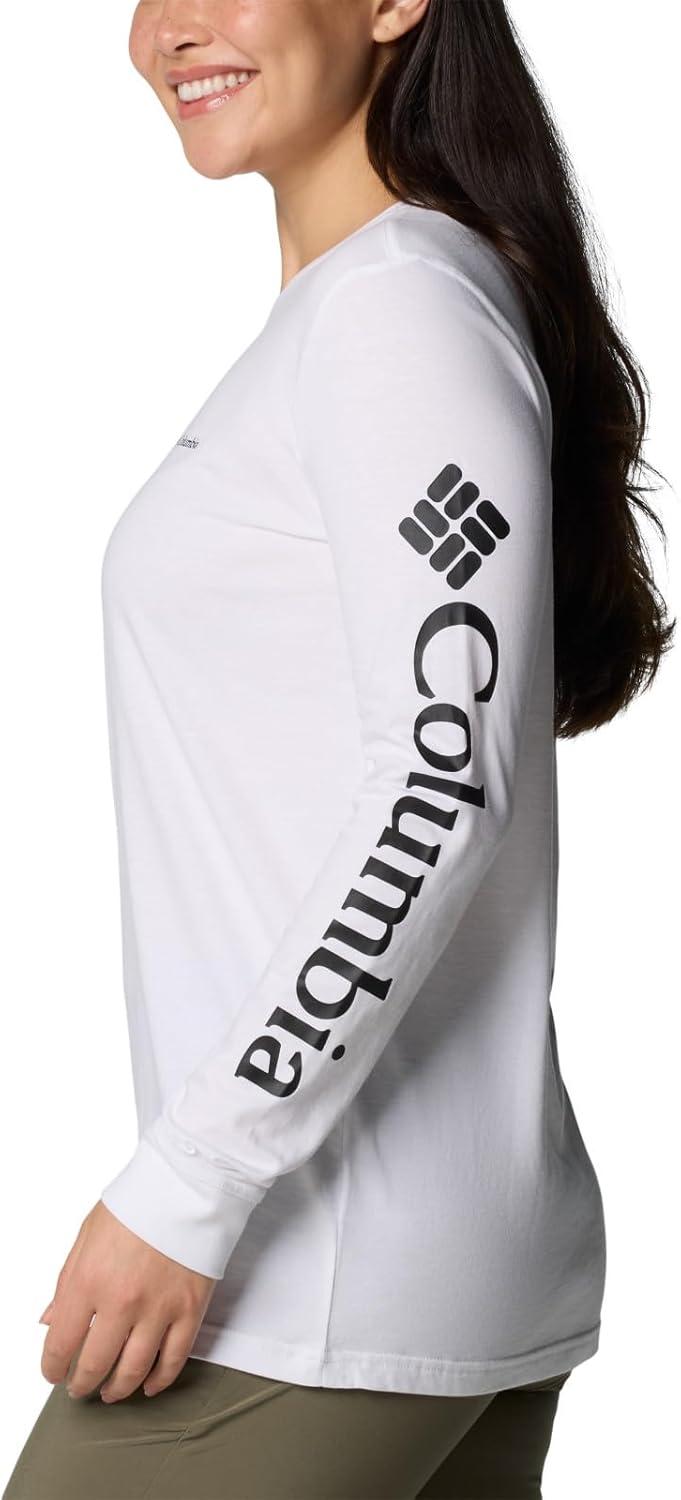 imageColumbia Womens North Cascades Long Sleeve TeeWhiteCsc Sleeve Logo