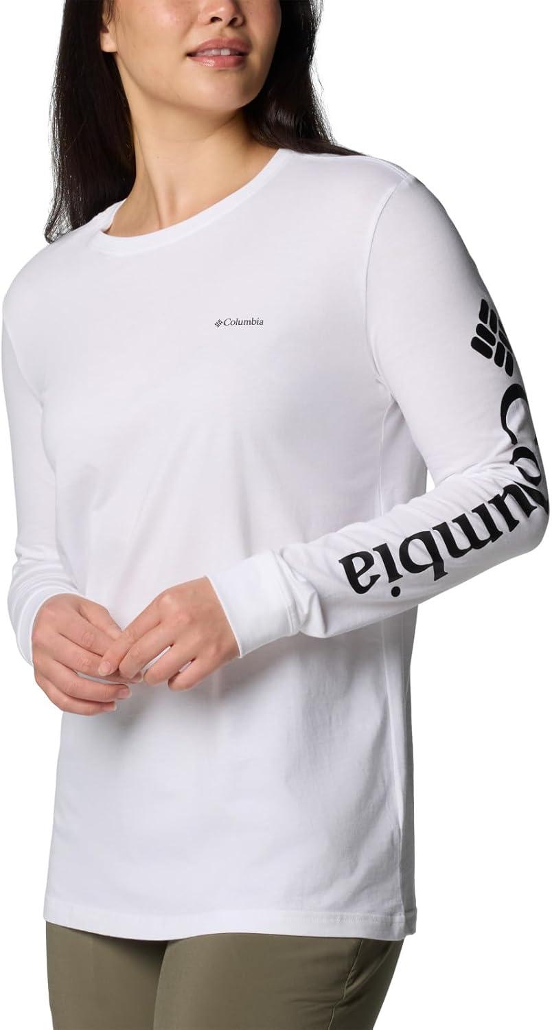 imageColumbia Womens North Cascades Long Sleeve TeeWhiteCsc Sleeve Logo