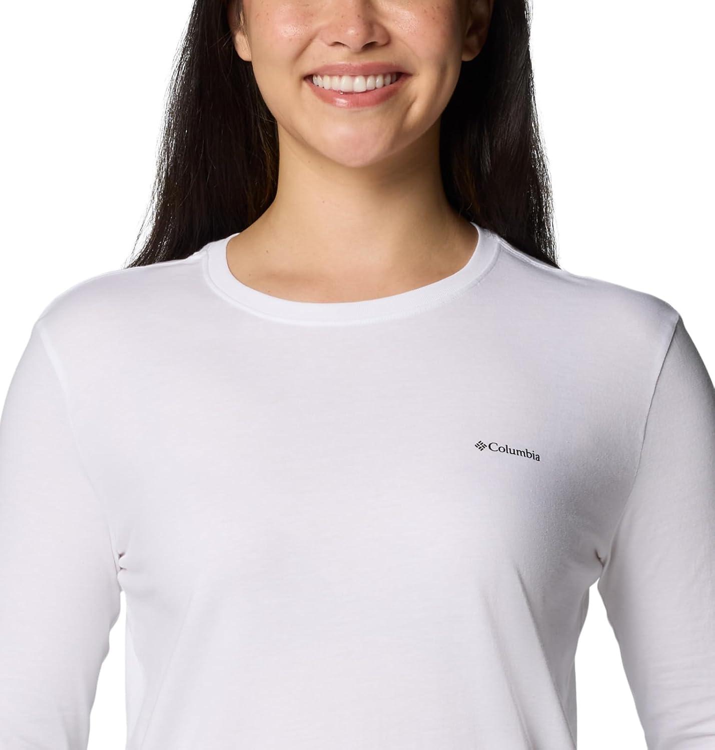 imageColumbia Womens North Cascades Long Sleeve TeeWhiteCsc Sleeve Logo