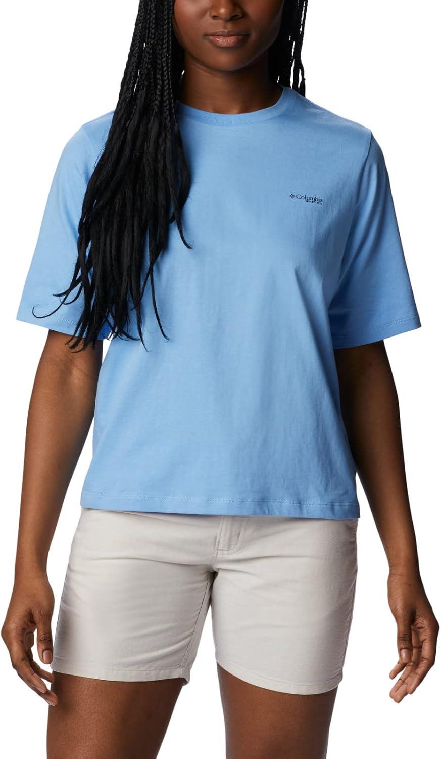 imageColumbia Womens North Cascades Relaxed TeeAgate BlueFish Star Marlin Graphic