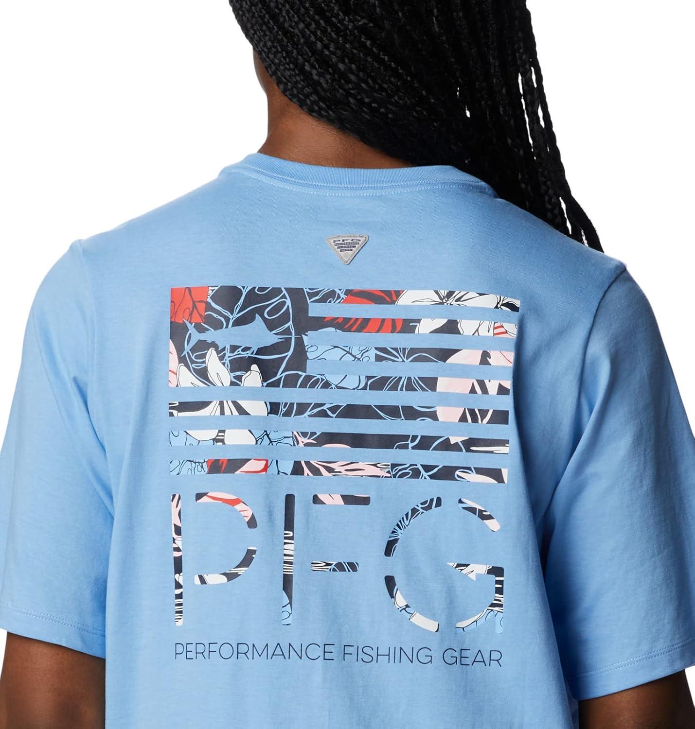 imageColumbia Womens North Cascades Relaxed TeeAgate BlueFish Star Marlin Graphic